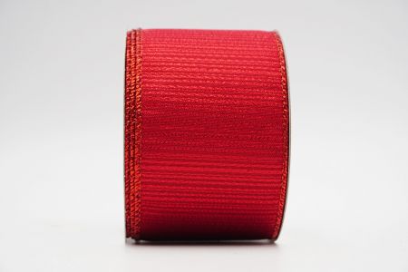 Metallic Shimmer Wired Ribbon_KF6953_red